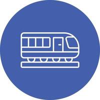 Train Line Circle Background Icon vector