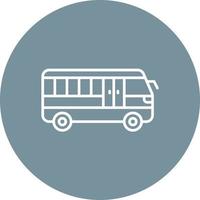 Electric Bus Line Circle Background Icon vector