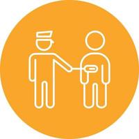 Checking Line Circle Background Icon vector