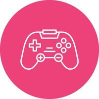 Mobile Game Console Line Circle Background Icon vector