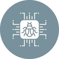 Cyber Attack Glyph Circle Background Icon vector