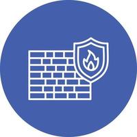 Firewall Line Circle Background Icon vector