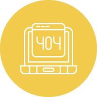 404 Error Line Circle Background Icon vector