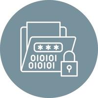 Encryption Line Circle Background Icon vector
