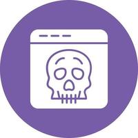 Malware Glyph Circle Background Icon vector