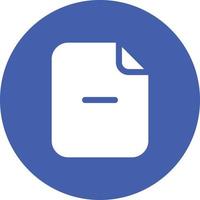 Remove Paper Glyph Circle Background Icon vector