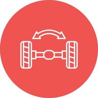 Wheel Alignment Line Circle Background Icon vector