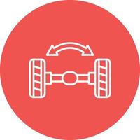 Wheel Alignment Line Circle Background Icon vector