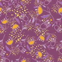 Creative flower seamless pattern. Folk floral wallpaper. vector