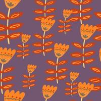 Folk art floral seamless pattern. Small flower wallpaper. Cute ditsy print. vector