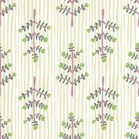 Hand drawn a sprig with berries seamless pattern. Branch with leaves and berry wallpaper. vector