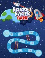 Game template with space theme background vector