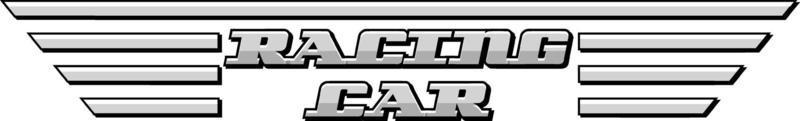 Racing car typography design vector