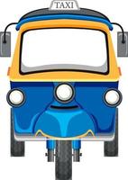 Tuk tuk taxi on white background vector