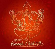 Happy Ganesh Chaturthi Poster vector