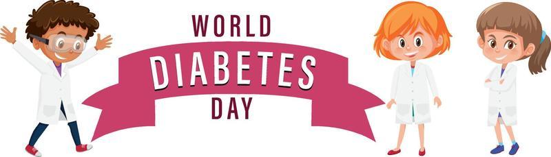 Poster design for world diabetes day with kids