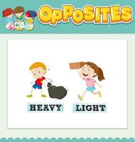 Opposite words for heavy and light vector