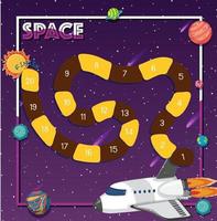 Game template with space theme background vector