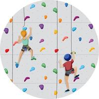 Rock climbing badge isolated vector