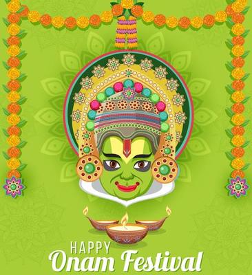 Onam Hindu harvest festival poster