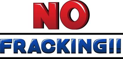 No fracking font logo design vector