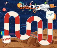 Game template with space theme background vector