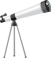 Telescope on tripon stand vector