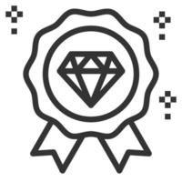 DIAMOND PREMIUM LINE ICON LOGO VECTOR