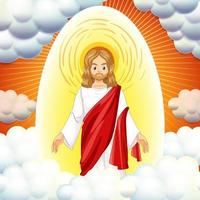 jesucristo en estilo de dibujos animados vector