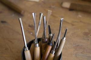 herramientas para tallar madera foto