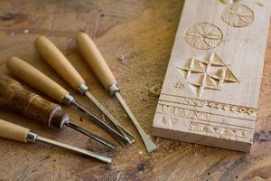 wood carving tools photo
