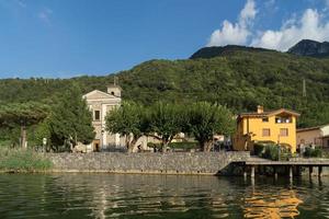 SAN FELICE, LOMBARDY, ITALY, 2015.  Small village on the Eastern side of Lake Endine photo