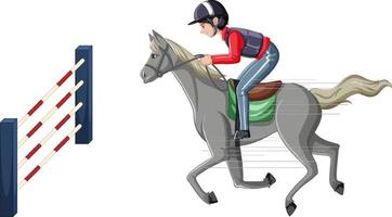 Equestrian sport with man on horseback vector