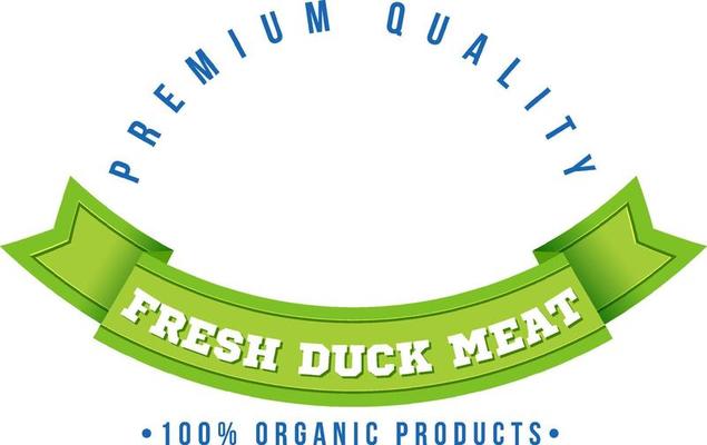 Logo design with words fresh duck meat
