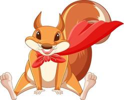 Cute squirrel with happy smile vector