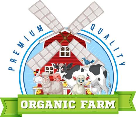 Logo design with farm animals