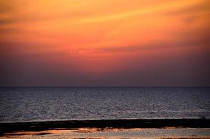 sea in Egypt before sunrise photo