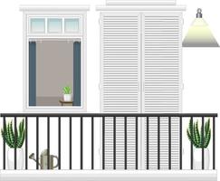 Balcony of apartment building facade vector