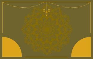 diseño de vectores de fondo islámico con decoración de mandala árabe para la pancarta del día de ramadán kareem o eid mubarak, muharram