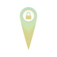 lock location logo element design template icon vector