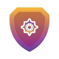 compass shield logo element design template icon vector