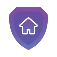 home shield logo design template icon vector