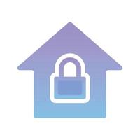lock home logo element design template icon vector