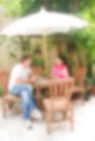 Blurred background, Man and woman are talking or discussion somethings, blur picture concept. photo