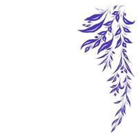 floral pattern for background, elements of blooming flowers and plant branches vector Illustration on a white background