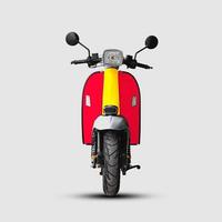 Front view of motorcycle on white background. photo