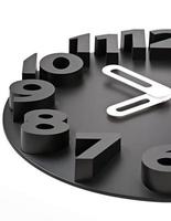 Black wall clock photo