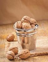 Basket full of walnuts photo