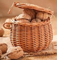 Basket full of walnuts photo