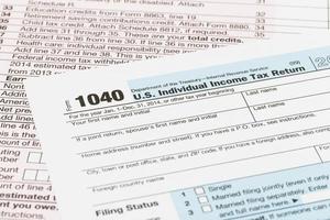 Tax form taxation concept photo